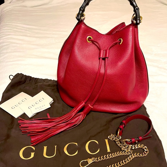 Gucci Handbags - Gucci Bag with shoulder strap and bamboo handle